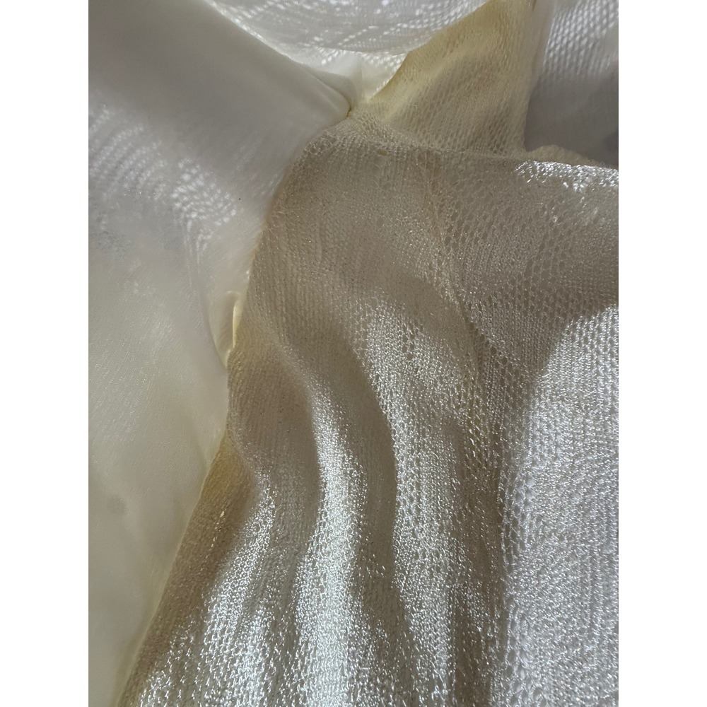 Shari Aide Petites Vintage Cream Metallic Knit Dress & Cardigan Set 14P USA Made - Picture 16 of 16
